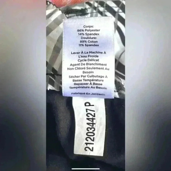 T for Talbots Grey/Black Palm Tree Print Athletic Skort Sz. SP - Picture 10 of 11